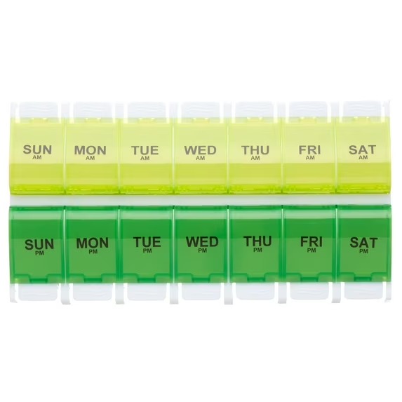 Large AM/PM Weekly Pill Organizer
